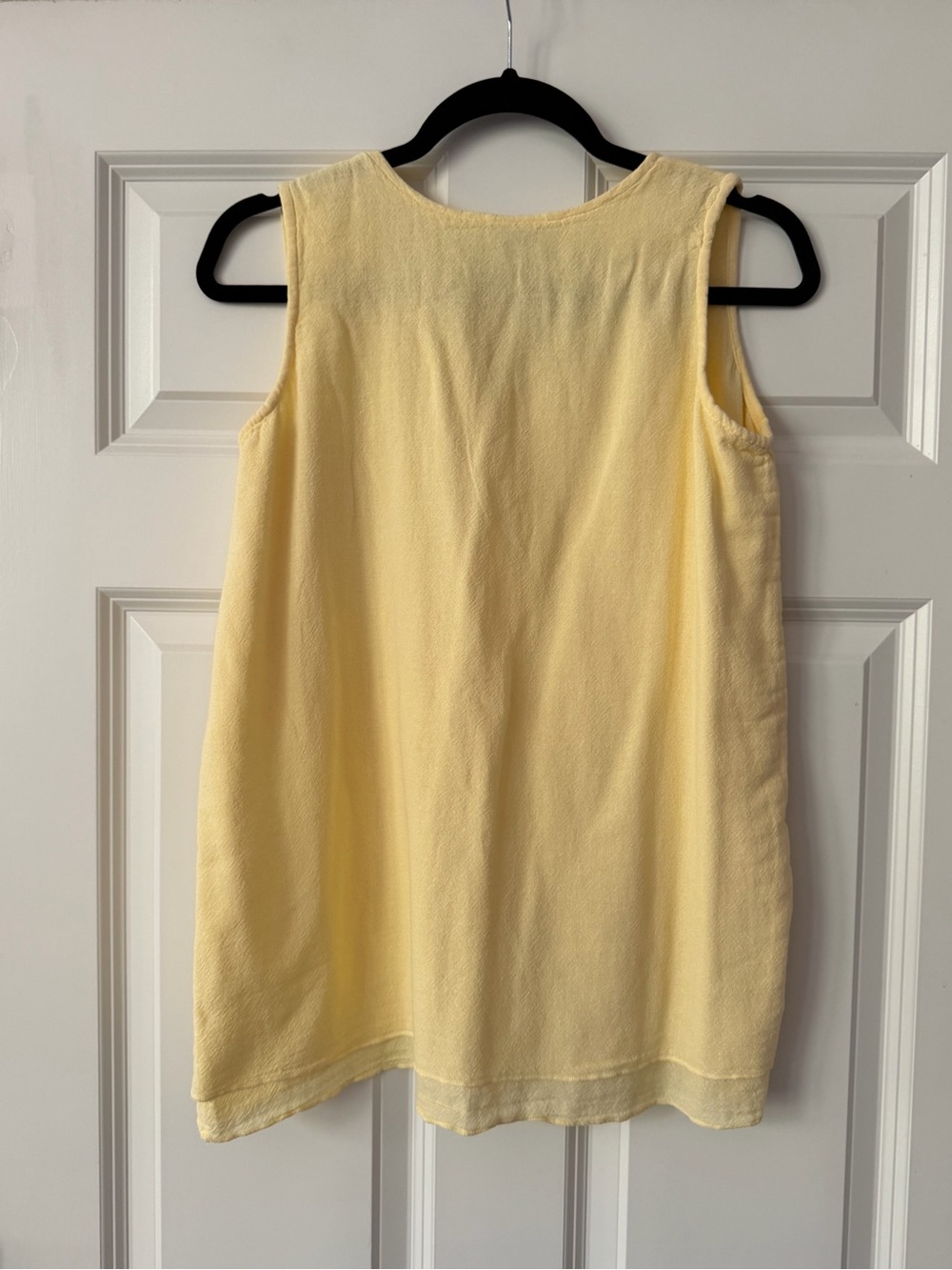 Sea Breeze Yellow Layered Sleeveless Top, Size S - Picture 2 of 6
